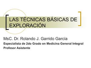 Las Técnicas Básicas De Exploración