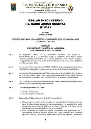 Reglamento Interno 2018