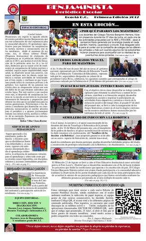 Segunda Edicion Periodico Benjaminista