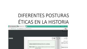 Direnntes Posturas ÉTicas En La Historia