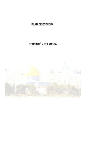 Plan De Area De Religion