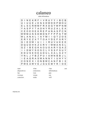 sopa de letras tipo de redes