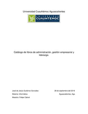 Investigacion De Libros Informatica