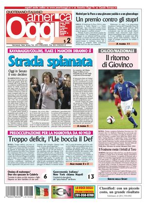 America Oggi 6 Ottobre 2018