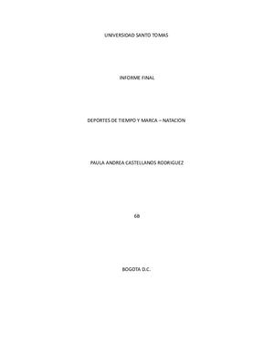 Informe Final Natacion