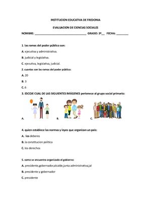 Evaluacion De Sociales