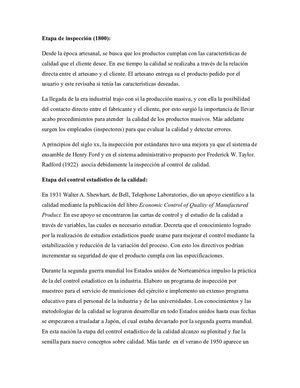 Etapa De Inspección