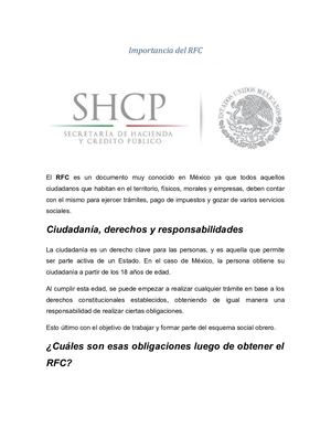 Importancia Del Rfc