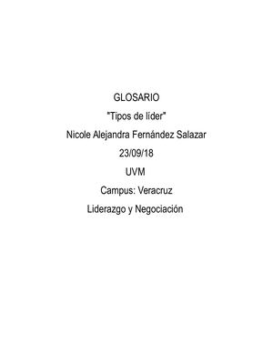Glosario Liderazgo