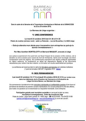 Invitation Barreau de Liège