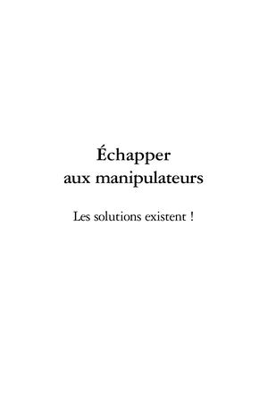 Echapper aux manipulateurs, Christel Petitcollin [Extrait]