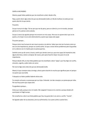 Carta A Mis Padres