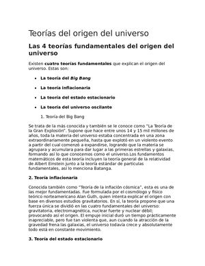 Origen Del Universo