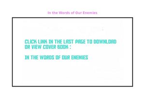 Best E-Book In the Words of Our Enemies Full Online