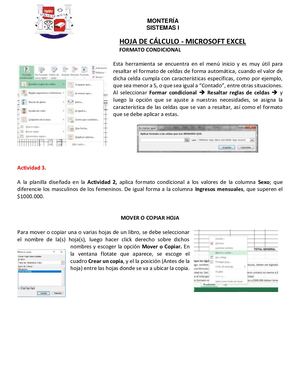 Sistemas I Uniciencia 2018 Clase 2 Microsoft Excel