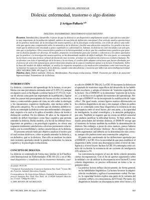 Dislexia Enfermedad Trastorno O Algo Distinto