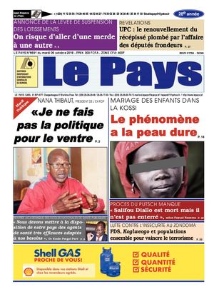 Le Pays Du 09 10 2018