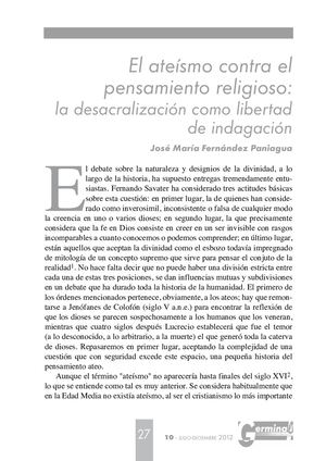 Dialnet El Ateismo Contra El Pensamiento Religioso 4684841