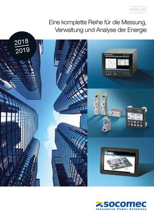 Katalog Eine komplette Reihe für die Messung, Verwaltung und Analyse der Energie