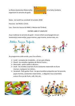 Infos Semaine Du Goût