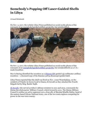 WIB - Somebody’s Popping Off Laser Guided Shells In Libya