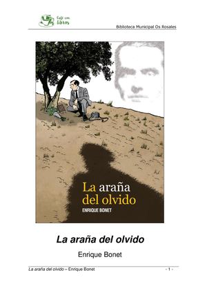 La araña del olvido, de Enrique Bonet