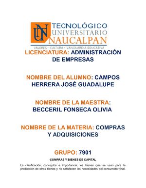 Compras Y Bienes De Capital