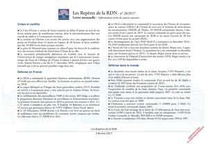 Repères de la RDN n° 28 - 02 février 2017