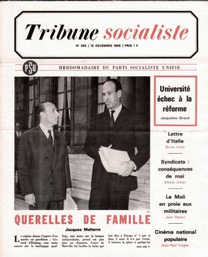 Tribune socialiste N°392 - 12 décembre 1968