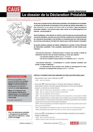 Guide pratique : le dossier de la déclaration préalable (février 2017)