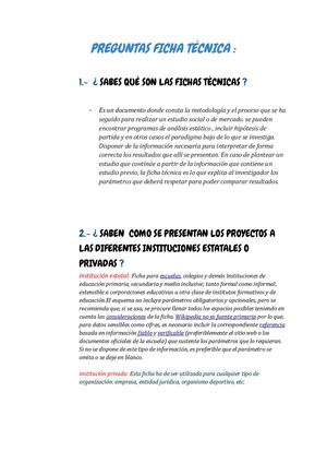 PREGUNTAS FICHA TÉCNICA