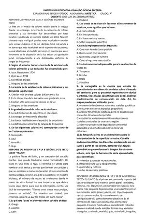 Examen Final III Periodo Artistica