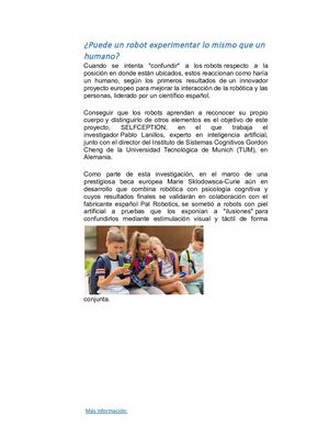 Puede Un Robot Experimentar Lo Mismo Que Un Humano