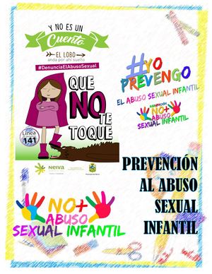 Cartilla Pedagógica Para La Prevención Al Abuso Sexual Infantil