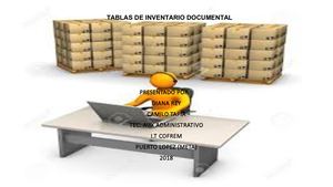 Tablas De Inventario Documental