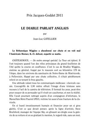 8e Prix Goddet Texte Laureat