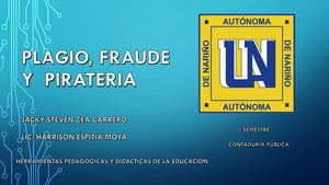 Plagio, Fraude Y Pirateria Steven Zea