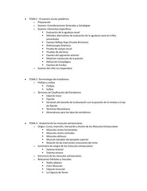 Temario Pediatria Y Estrabismo