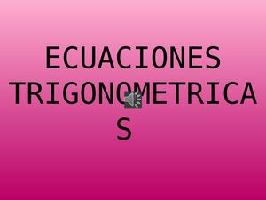 Ecuaciones Trigonometricas