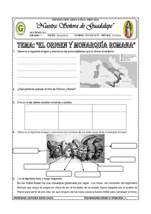 Origen Y Monarquía Romana