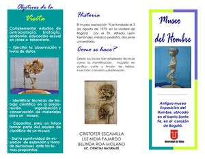 Folleto Museo Del Hombre- Ecos .
