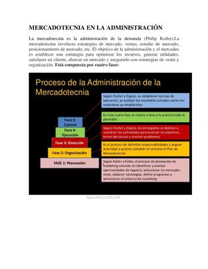 Mercadotecnia En La Administración