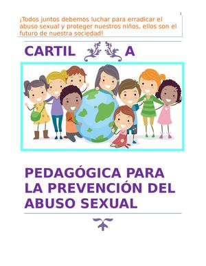 Cartilla Pedagógica Contra El Abuso Sexual- Nathaly Rodríguez Arias