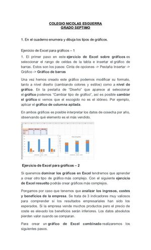 Ejercicios Para Prcticar Con Grficos En Excel