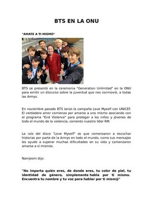 Bts En La Onu