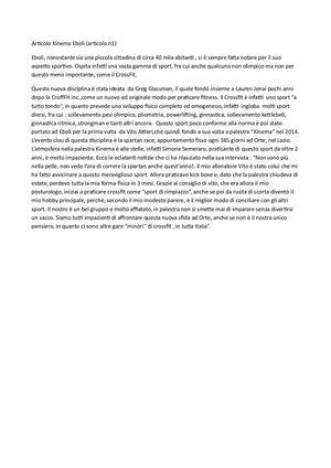 Articolo Kinema Eboli