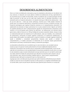 desórdenes alimenticios