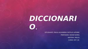 Diccionario De Ingles 907