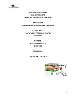 Plataforma Virtual Educativa Chamilo