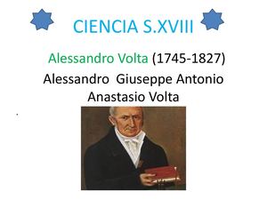 Ciencia S.XVIII (Alessandro Volta)